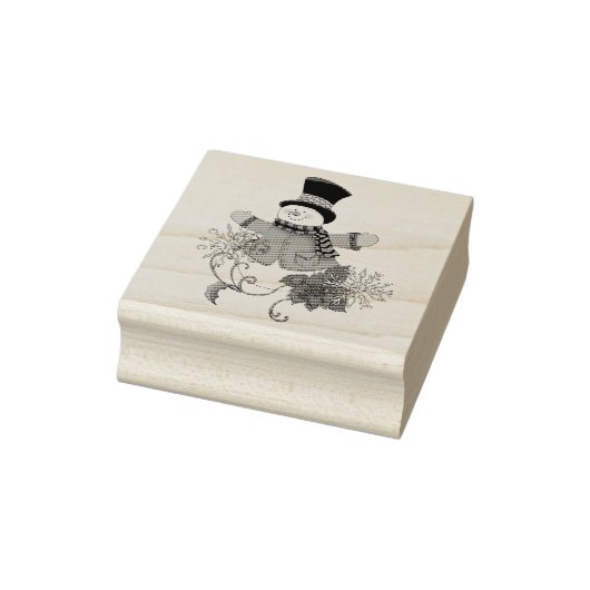 Top Hat Snowman Rubberstempel (Stempel)