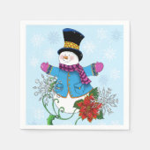 Top Hat Snowman Servet (Voorkant)