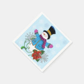 Top Hat Snowman Servet (Hoek)