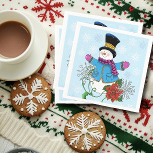 Top Hat Snowman Servet
