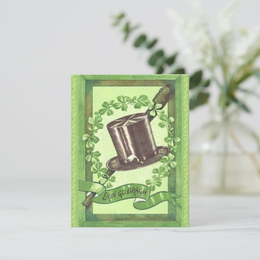 Top Hat St. Patrick's Day feestjes! Kaart (Staand voorkant)