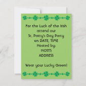 Top Hat St. Patrick's Day feestjes! Kaart (Achterkant)