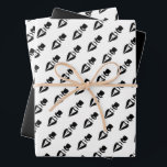 Top Hat Tuxedo Mustache Wedding Inpakpapier Vel<br><div class="desc">Bovenste papieren papierbladen met een hitteband,  Tuxedo Mustache Wedding Wrapping Paper. Creëer de perfecte bruiloft of cadeau van een vrijgezellenfeest. Pas dit ontwerp aan met uw eigen tekst. Pas dit ontwerp verder aan door de "pas verder"verbinding aan te kiezen.</div>