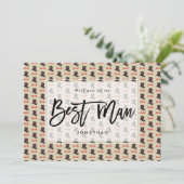 Top Hat zul je mijn beste man voorstel kaart zijn (Staand voorkant)