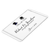 Top Hats Bow Stropdassen Blauw Gay Bruiloft Save t Magneet (Linkerzijde)