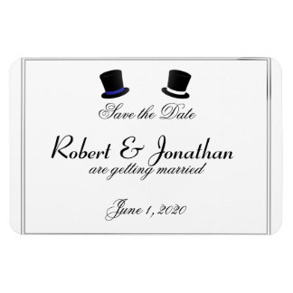 Top Hats Bow Stropdassen Blauw Gay Bruiloft Save t Magneet