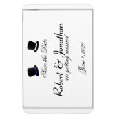 Top Hats Bow Stropdassen Blauw Gay Bruiloft Save t Magneet (Verticaal)