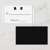 Top Hats en Bow Stropdassen Blue Gay Wedding Place Plaatskaartje (Voorkant / Achterkant)