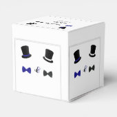 Top Hats en Bow Stropdassen Gay Bruiloft Favor Box Bedankdoosjes (Achterkant)