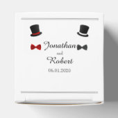 Top Hats en Bow Stropdassen Gay Bruiloft Favor Box Bedankdoosjes (Bovenkant)