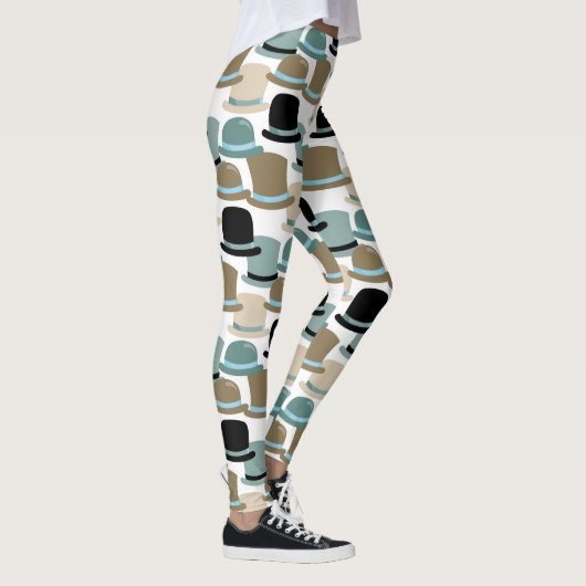 Top Hats Galore Pattern Leggings (Rechts)
