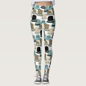 Top Hats Galore Pattern Leggings (Voorkant)