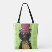 Top Hoed  Kat Cool Fun Marker Art Tote Bag (Achterkant)