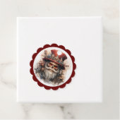 Top Hoed Skelet Halloween Santa Bedankjes Labels (In situ)