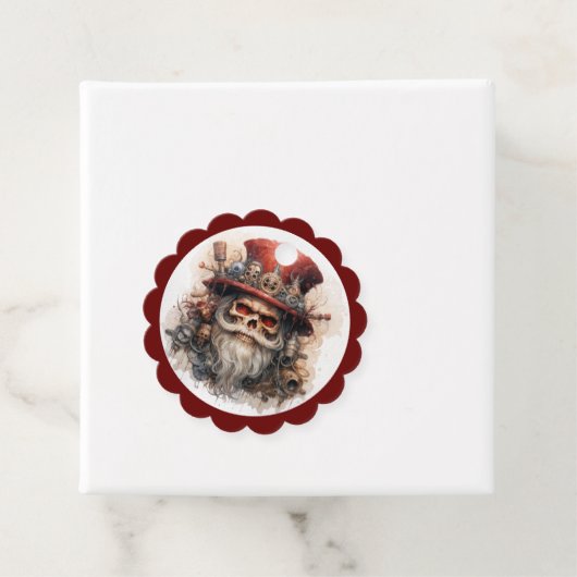 Top Hoed Skelet Halloween Santa Bedankjes Labels (In situ)