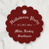 Top Hoed Skelet Halloween Santa Bedankjes Labels (Achterkant)