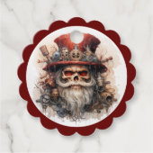 Top Hoed Skelet Halloween Santa Bedankjes Labels (Voorkant)