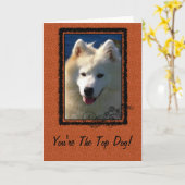 Top Hond Groet Kaart (Gele Bloem)