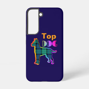 Top Hond Logo DK Blauw Samsung Galaxy Hoesje