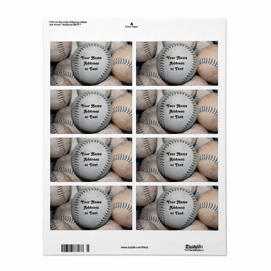 Top honkbal etiket (Full Sheet)