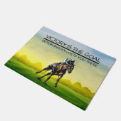 TOP Horse Race Victory Slogan Deurmat (Schuin)