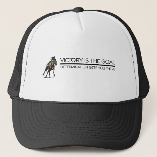 TOP Horse Race Victory Slogan Trucker Pet (Voorkant)