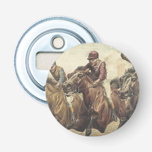 TOP Horse Racing Button Flesopener