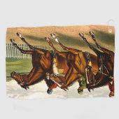 TOP Horse Racing Golfhanddoek (Horizontaal)