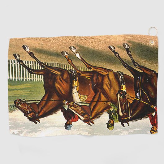 TOP Horse Racing Golfhanddoek (Horizontaal)