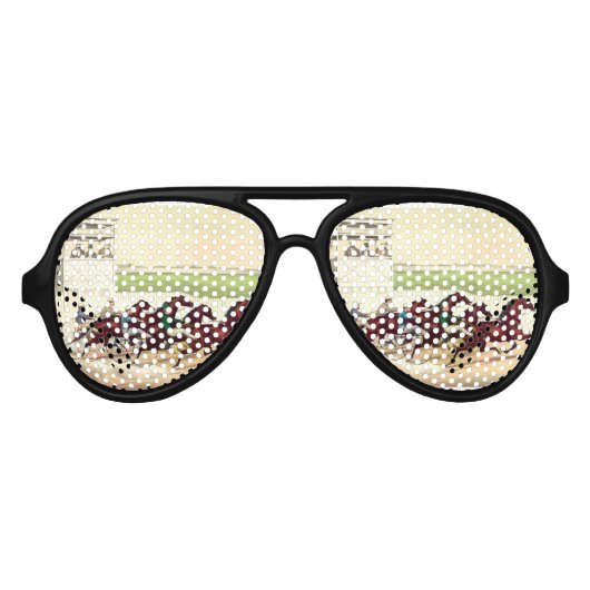 TOP Horse Racing is mijn leven Aviator Zonnebril (Voorkant)