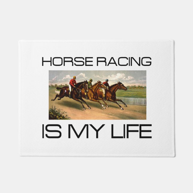 TOP Horse Racing is mijn leven Deurmat (Voorkant)
