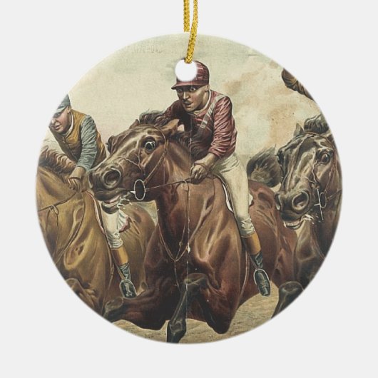 TOP Horse Racing Keramisch Ornament (Voorkant)