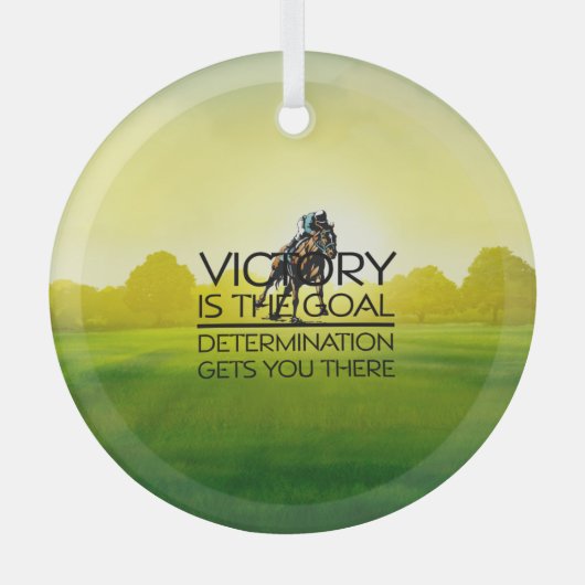 TOP Horse Racing Victory Slogan Glass Ornament (Voorkant)