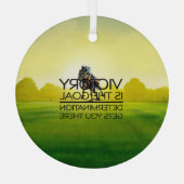 TOP Horse Racing Victory Slogan Glass Ornament (Achterkant)