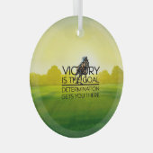 TOP Horse Racing Victory Slogan Glass Ornament (Voorkant Rechts)
