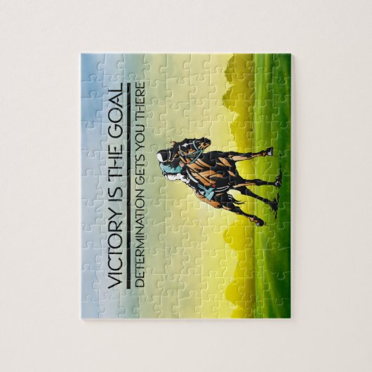 TOP Horse Racing Victory Slogan Legpuzzel (Verticaal)