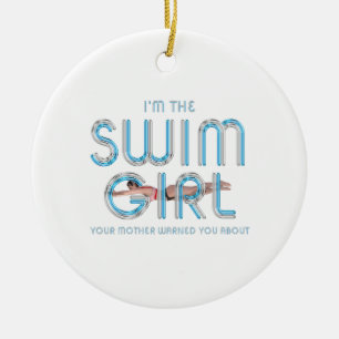TOP Ik ben de zwemmer Keramisch Ornament