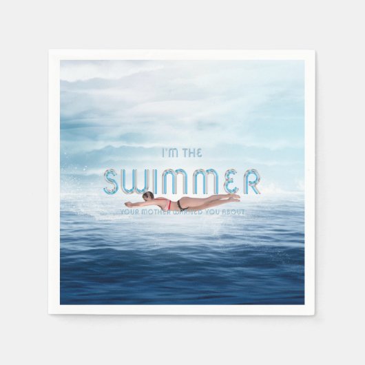 TOP Ik ben de zwemmer Servet (Voorkant)