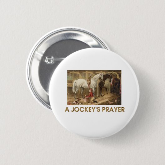 Top Jockey's Prayer Buttonnen Ronde Button 5,7 Cm (Voorkant /achterkant)