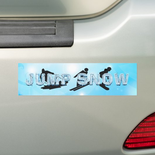 TOP Jump Snow Bumpersticker (Op auto)