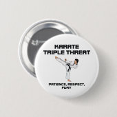 TOP Karate Slogan Ronde Button 5,7 Cm (Voorkant /achterkant)