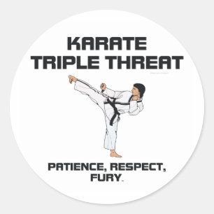 TOP Karate Slogan Ronde Sticker