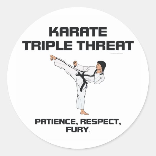 TOP Karate Slogan Ronde Sticker (Voorkant)