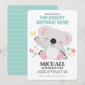 Top Koality Baby Koala Birthday Kaart (Voorkant / Achterkant)