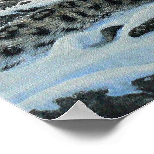 Top Koning Snow Leopard poster groot tot groot (Hoek)