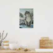 Top Koning Snow Leopard poster groot tot groot (Keuken)