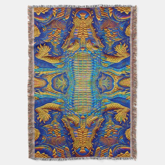 Top Krokodil Lederoptik  Deken (Voorkant Verticaal)