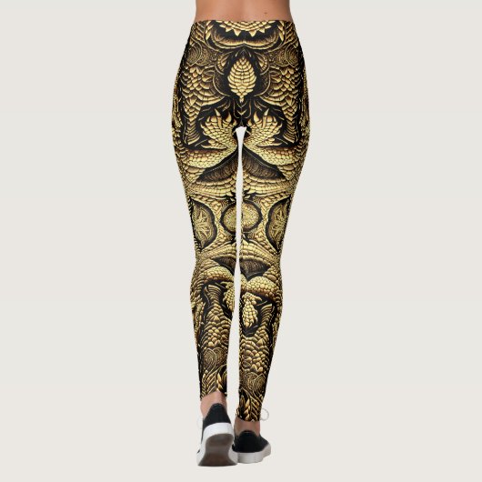 Top Krokodil Lederoptik  Leggings (Achterkant)