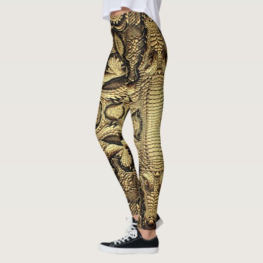 Top Krokodil Lederoptik Leggings (Links)