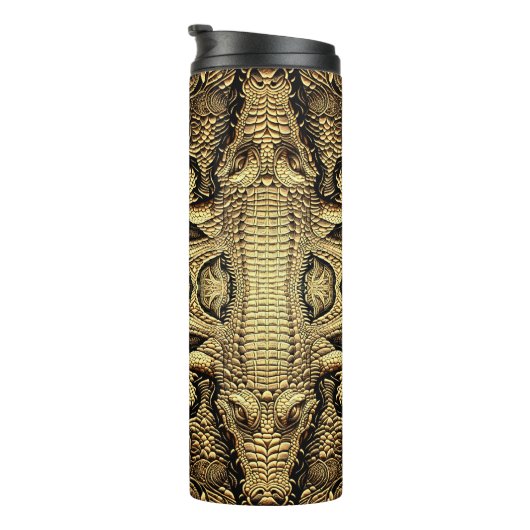 Top Krokodil Lederoptik  Thermosbeker (Geroteerd rechts)